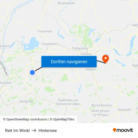 Reit Im Winkl to Hintersee map