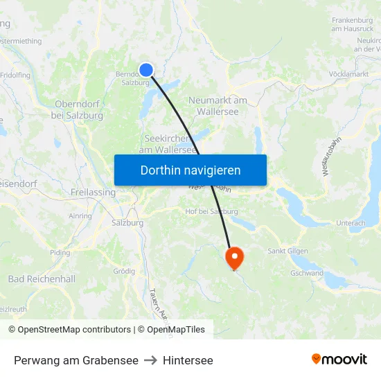 Perwang am Grabensee to Hintersee map