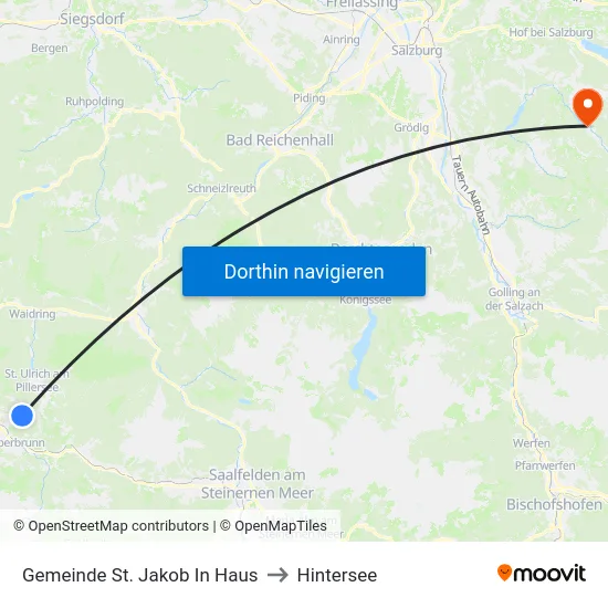 Gemeinde St. Jakob In Haus to Hintersee map