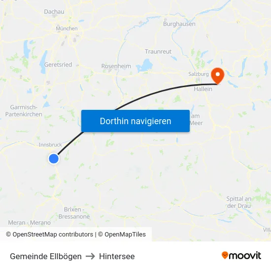 Gemeinde Ellbögen to Hintersee map