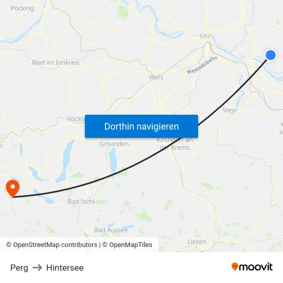 Perg to Hintersee map