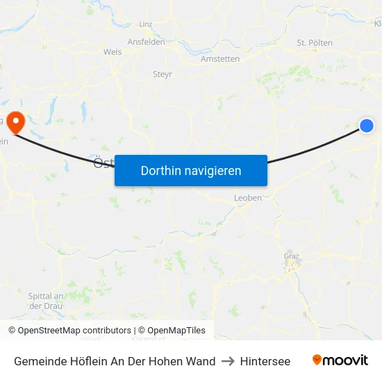 Gemeinde Höflein An Der Hohen Wand to Hintersee map