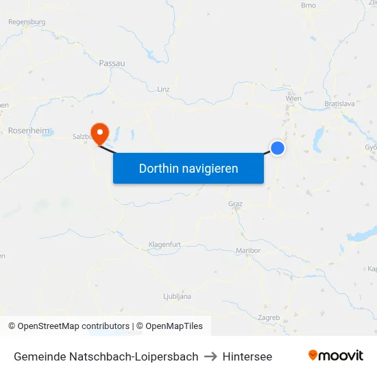 Gemeinde Natschbach-Loipersbach to Hintersee map