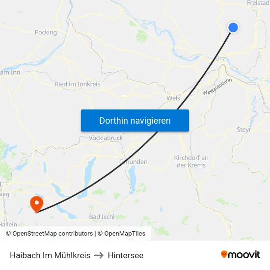 Haibach Im Mühlkreis to Hintersee map