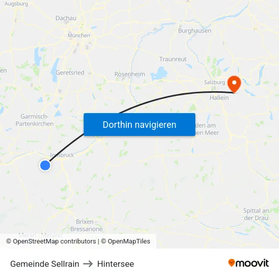 Gemeinde Sellrain to Hintersee map