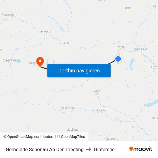 Gemeinde Schönau An Der Triesting to Hintersee map