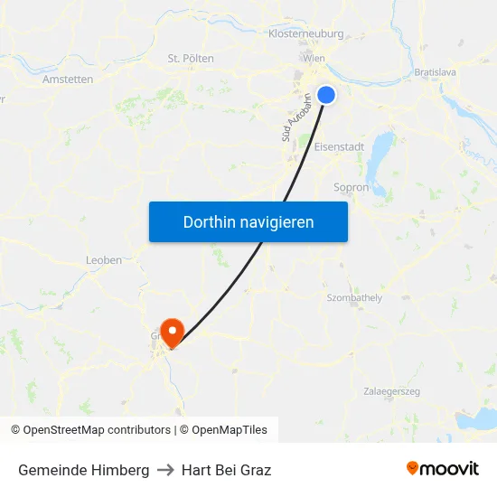 Gemeinde Himberg to Hart Bei Graz map