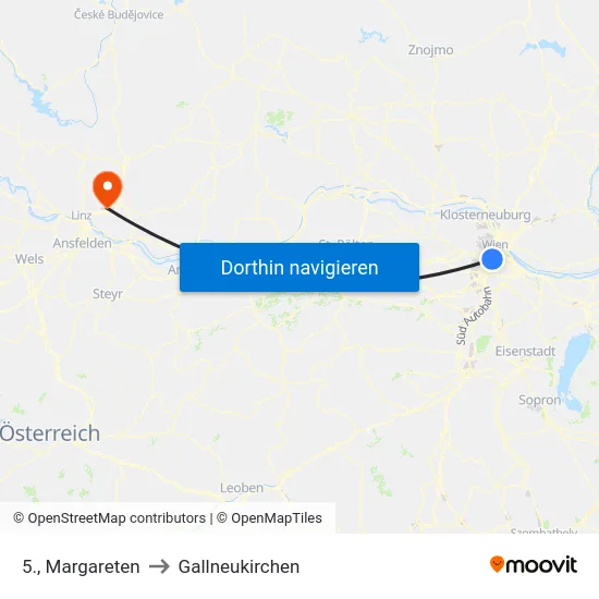 5., Margareten to Gallneukirchen map