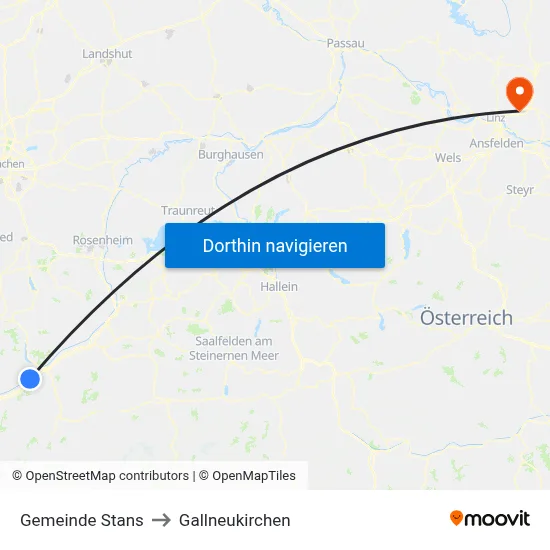 Gemeinde Stans to Gallneukirchen map
