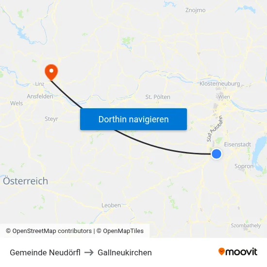 Gemeinde Neudörfl to Gallneukirchen map