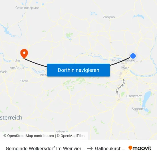 Gemeinde Wolkersdorf Im Weinviertel to Gallneukirchen map