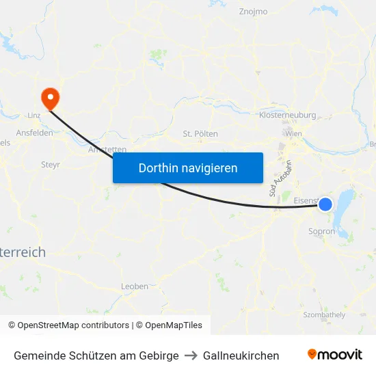 Gemeinde Schützen am Gebirge to Gallneukirchen map