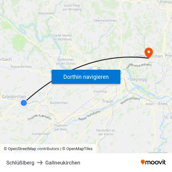 Schlüßlberg to Gallneukirchen map