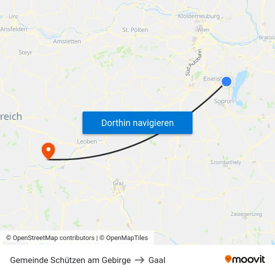 Gemeinde Schützen am Gebirge to Gaal map