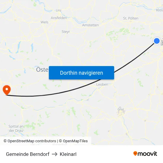 Gemeinde Berndorf to Kleinarl map