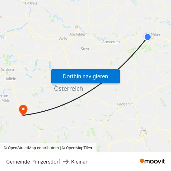 Gemeinde Prinzersdorf to Kleinarl map