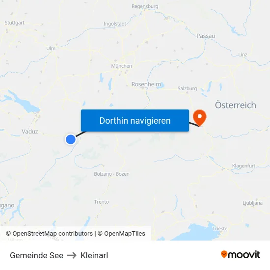 Gemeinde See to Kleinarl map
