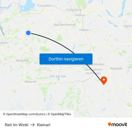 Reit Im Winkl to Kleinarl map