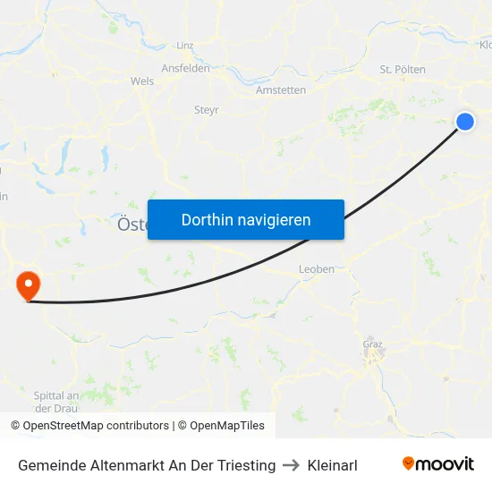 Gemeinde Altenmarkt An Der Triesting to Kleinarl map