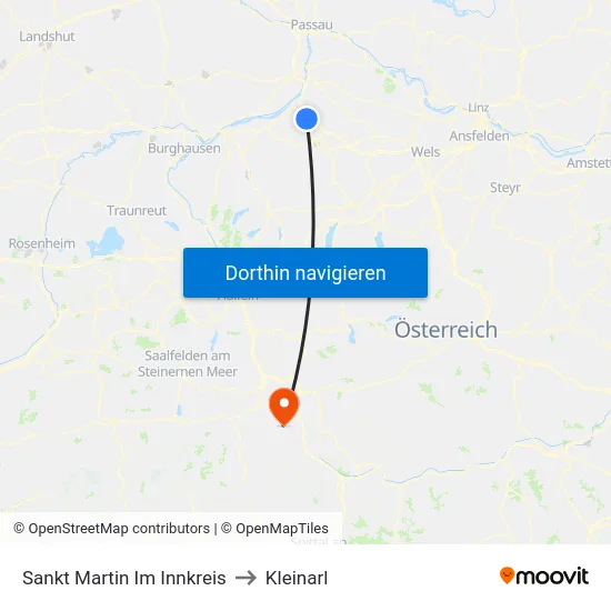 Sankt Martin Im Innkreis to Kleinarl map