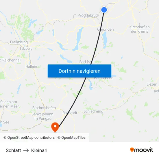 Schlatt to Kleinarl map