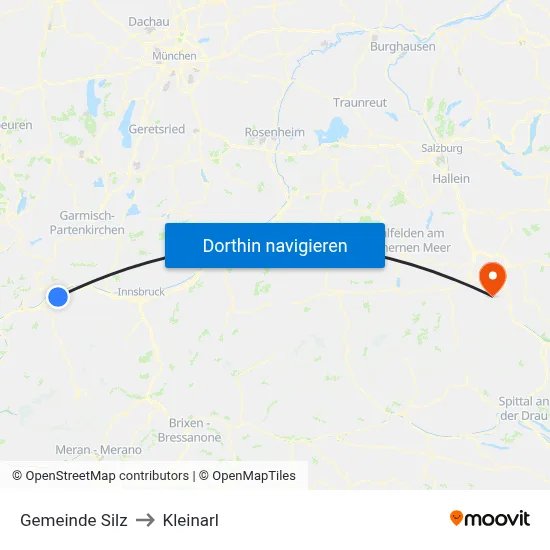 Gemeinde Silz to Kleinarl map