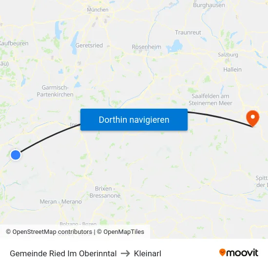 Gemeinde Ried Im Oberinntal to Kleinarl map