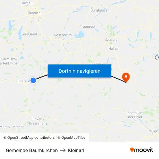 Gemeinde Baumkirchen to Kleinarl map