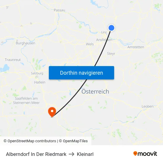 Alberndorf In Der Riedmark to Kleinarl map