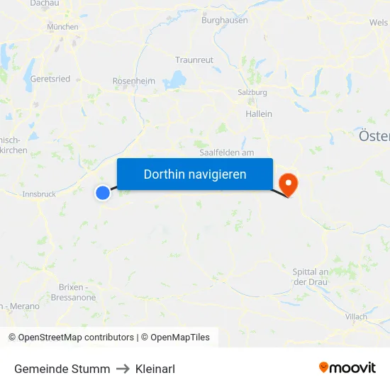 Gemeinde Stumm to Kleinarl map