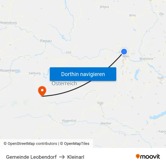 Gemeinde Leobendorf to Kleinarl map