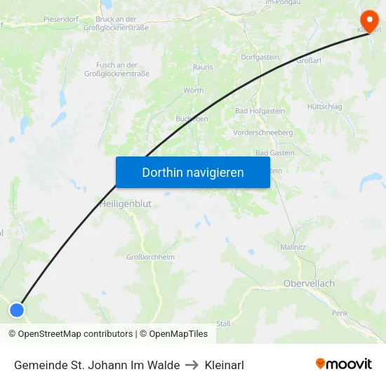 Gemeinde St. Johann Im Walde to Kleinarl map