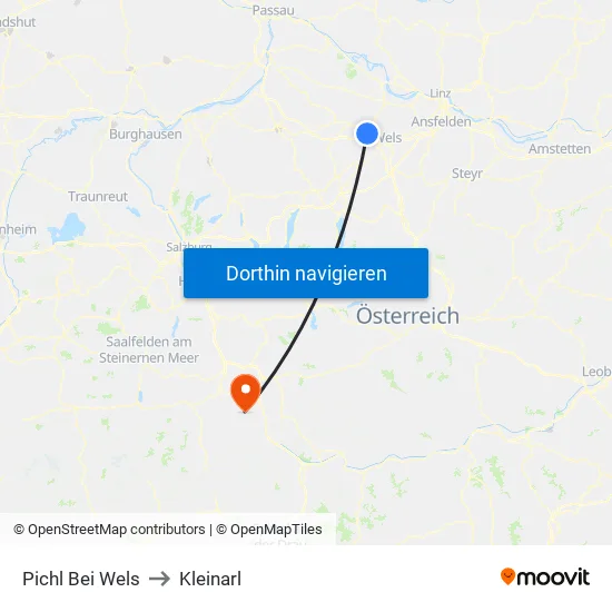 Pichl Bei Wels to Kleinarl map