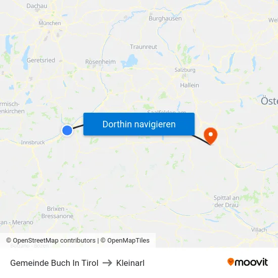 Gemeinde Buch In Tirol to Kleinarl map