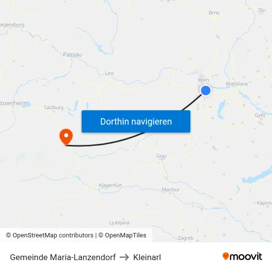 Gemeinde Maria-Lanzendorf to Kleinarl map