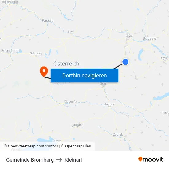 Gemeinde Bromberg to Kleinarl map