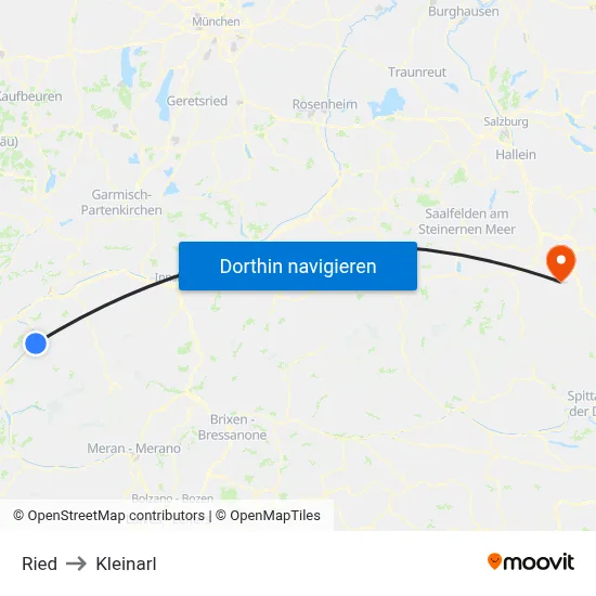 Ried to Kleinarl map