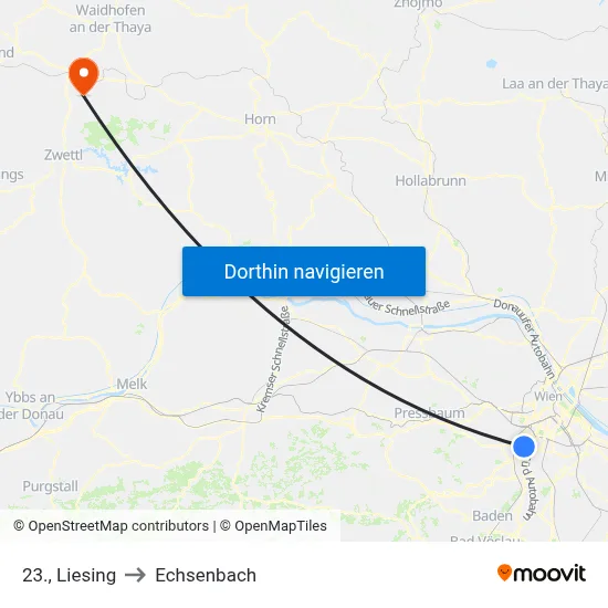 23., Liesing to Echsenbach map