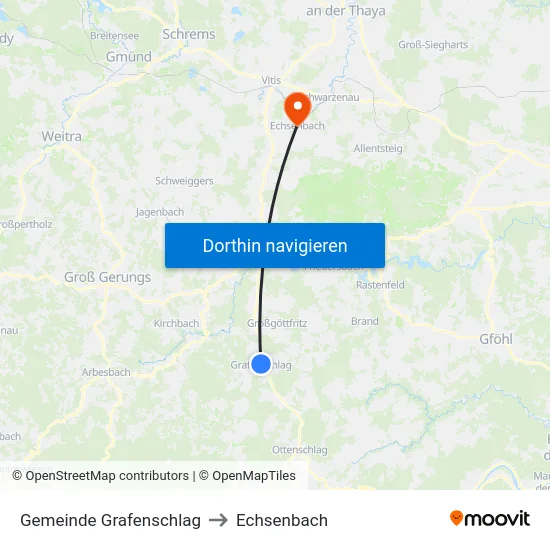 Gemeinde Grafenschlag to Echsenbach map