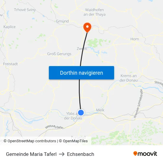Gemeinde Maria Taferl to Echsenbach map