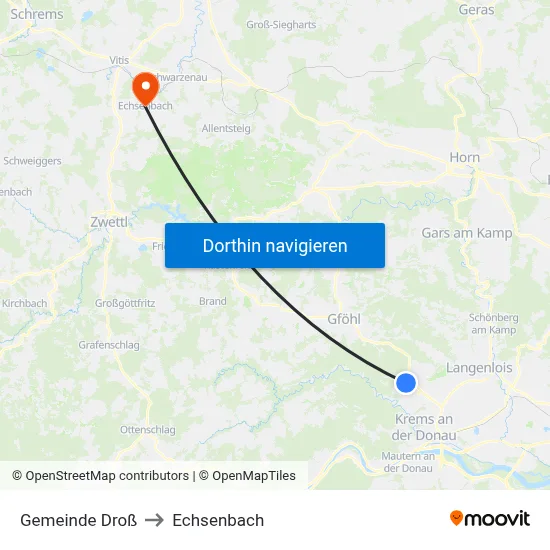 Gemeinde Droß to Echsenbach map