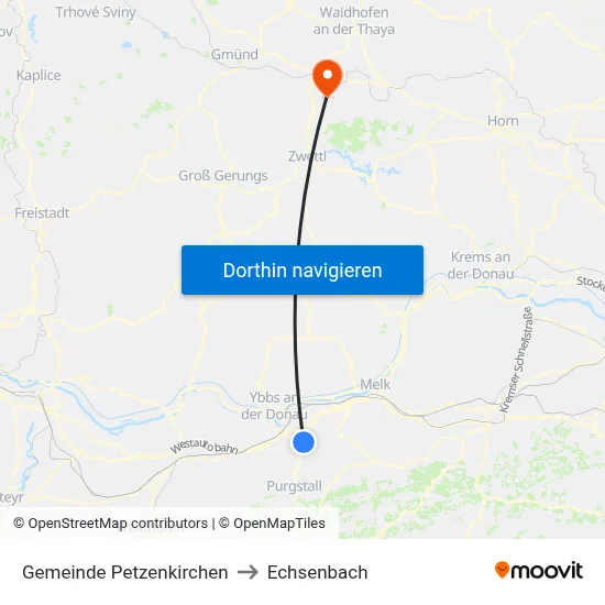 Gemeinde Petzenkirchen to Echsenbach map