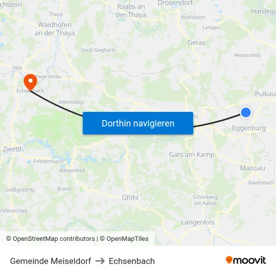 Gemeinde Meiseldorf to Echsenbach map