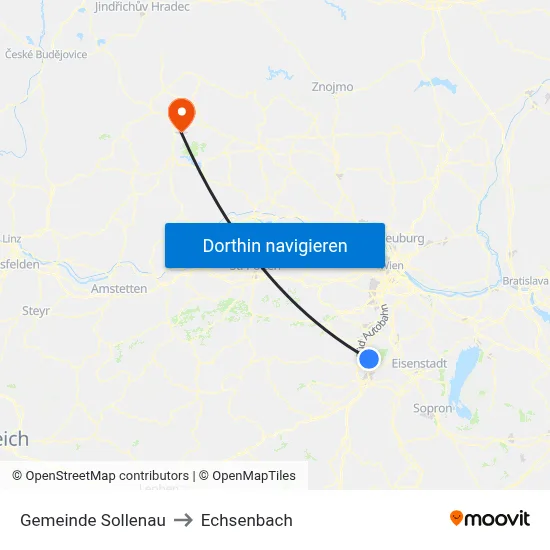 Gemeinde Sollenau to Echsenbach map