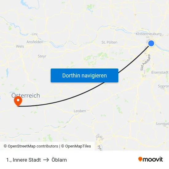 1., Innere Stadt to Öblarn map