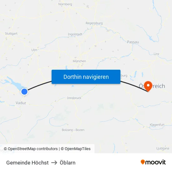 Gemeinde Höchst to Öblarn map