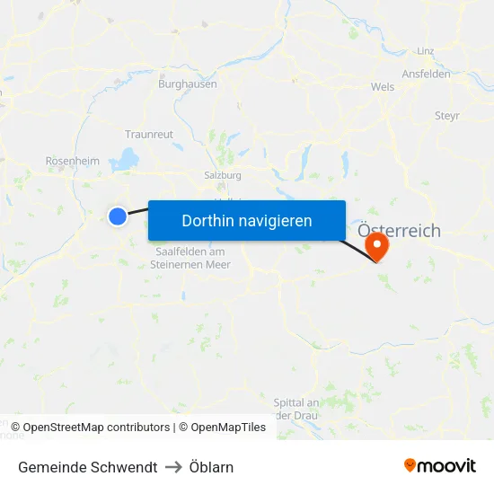 Gemeinde Schwendt to Öblarn map