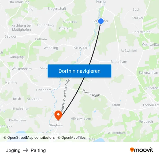 Jeging to Palting map