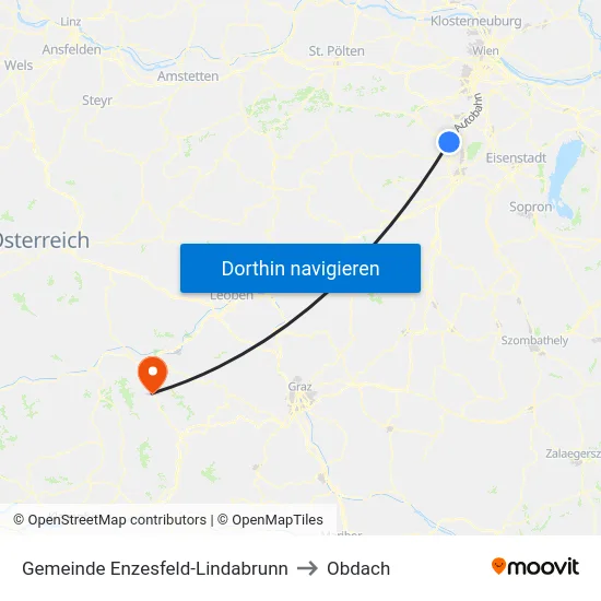 Gemeinde Enzesfeld-Lindabrunn to Obdach map