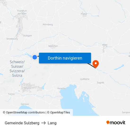Gemeinde Sulzberg to Lang map